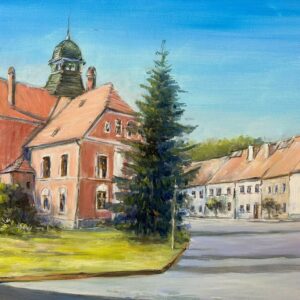 Obraz "Ratusz w Lewinie" Antoni Liszka